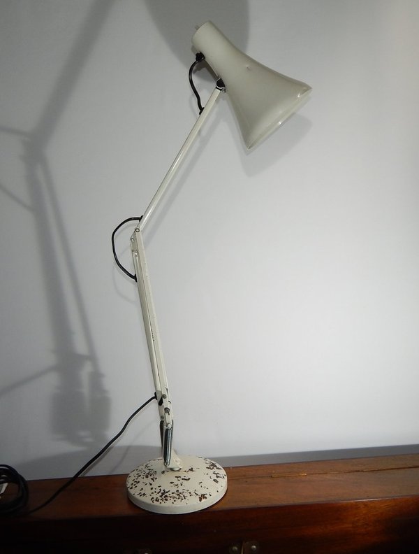 Anglepoise 1970's Original Design desk lamp - Herbert Terry & Sons Model 90 White/Cream